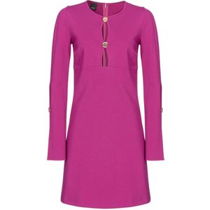 Pinko - Korte Jurk - Zwart - Milano-gebreide Viscose