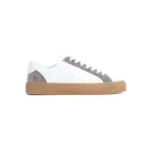 Moncler Witte Leren Sneakers Stijlvol Model , White , Heren , Maat: 45 EU