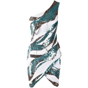 Elisabetta Franchi, Dames, Jurken, Veelkleurig, Maat: L Polyamide,