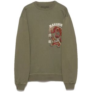 Maharishi, Heren, Sweatshirts & Hoodies, Groen, Maat: XL Katoen,