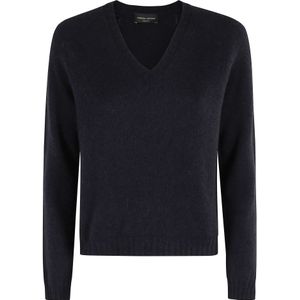 Roberto Collina, Dames, Truien, Blauw, Maat: M Wol,