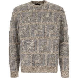 Fendi, Heren, Sweatshirts & Hoodies, Grijs, Maat: XL