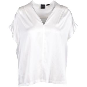 Pinko, Dames, Blouses & Shirts, Wit, Maat: L Zijde,