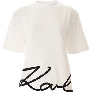 Karl Lagerfeld, Dames, Tops, Wit, Maat: XS Katoen,