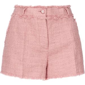Dolce & Gabbana, Dames, Korte broeken, Roze, Maat: XS Katoen,