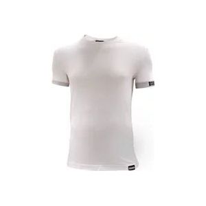 Dsquared2 Slim Fit Katoenen Stretch T-Shirt , White , Heren , Maat: 2XL