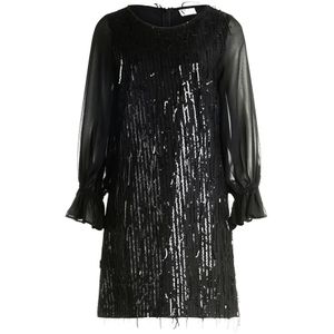 Vera Mont - Jurk - Zwart - Knielengte - Lange Mouw