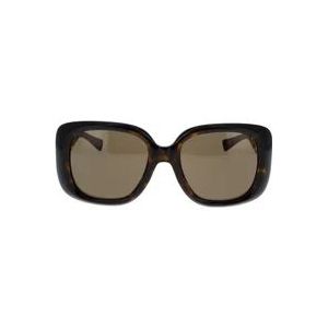 Versace Gedurfde vierkante zonnebril met metalen armen , Brown , unisex , Maat: 54 MM