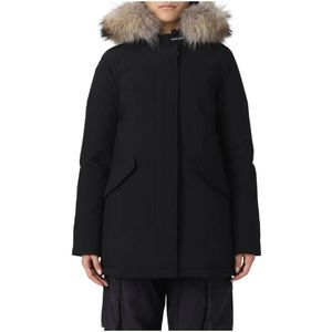 Woolrich Luxe Arctische Wasbeer Parka , Black , Dames , Maat: S