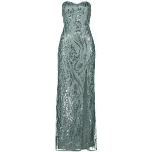 Vera Mont - Pailletten Maxi Avondjurk - Grijs - Dames