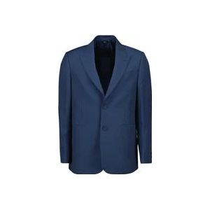 Fendi Klassieke Wollen Blazer , Blue , Heren , Maat: L