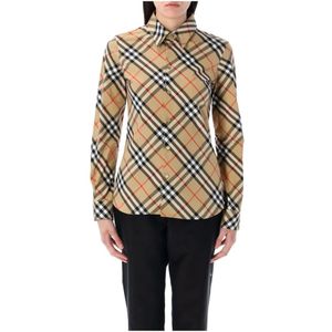Burberry, Dames, Blouses & Shirts, Veelkleurig, Maat: S Katoen,
