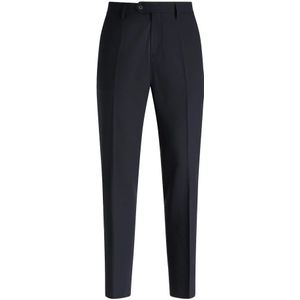 Boggi Milano - Stretchbroek - Blauw - Wolmix - Regular Fit - Machinewasbaar