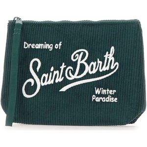 MC2 Saint Barth, Heren, Tassen, Groen, Maat: ONE Size Corduroy,