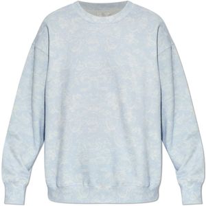 Loveshackfancy, Dames, Sweatshirts & Hoodies, Blauw, Maat: M/L Katoen,