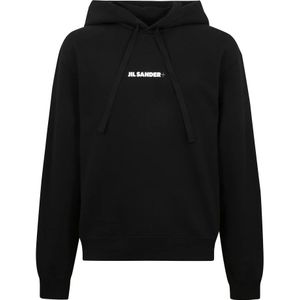 Jil Sander, Heren, Sweatshirts & Hoodies, Zwart, Maat: S Katoen,