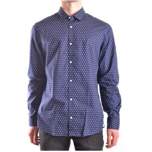 Michael Kors, Heren, Overhemden, Blauw, Maat: 2XL Katoen,