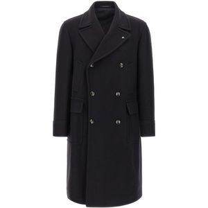 Tagliatore, Heren, Mantels, Blauw, Maat: L Wol,