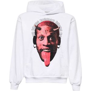 Vlone, Heren, Sweatshirts & Hoodies, Wit, Maat: 2XL Katoen,