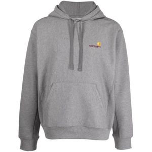 Carhartt Wip, Heren, Sweatshirts & Hoodies, Grijs, Maat: M Katoen,