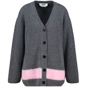 Msgm, Dames, Truien, Grijs, Maat: XS Wol,