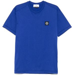 Stone Island, Heren, Tops, Blauw, Maat: L Katoen,