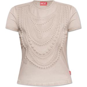 Diesel, Dames, Tops, Grijs, Maat: XS Katoen,