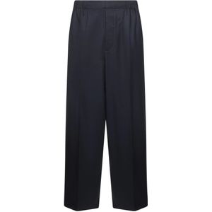 Jacquemus, Heren, Broeken, Blauw, Maat: XS Wol,