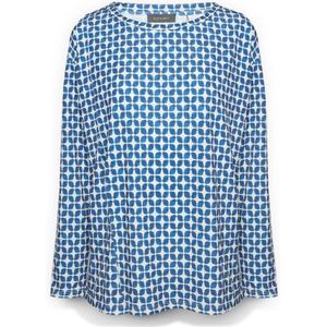 Elena Mirò, Dames, Tops, Blauw, Maat: XS Poliester,