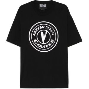 Versace Jeans Couture, Heren, Tops, Zwart, Maat: M