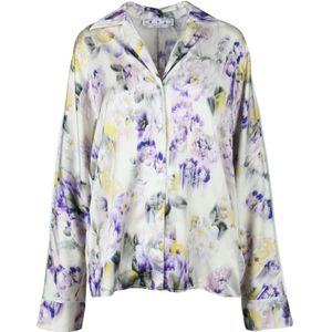 Off White, Dames, Blouses & Shirts, Veelkleurig, Maat: M Poliester,