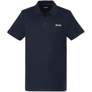 Schott Nyc, Heren, Tops, Blauw, Maat: M Katoen,