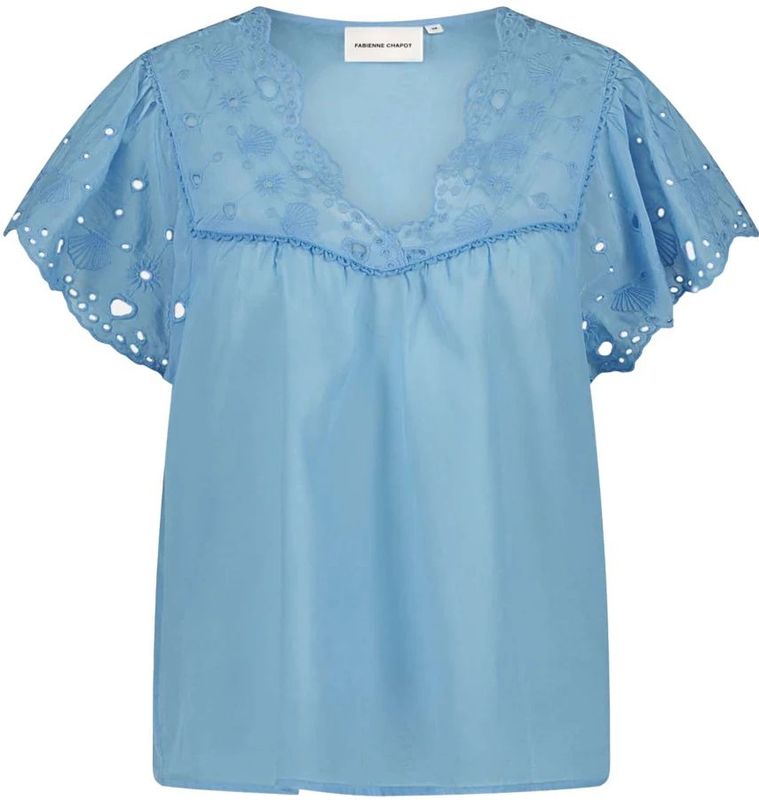 Fabienne Chapot, Dames, Blouses & Shirts, Blauw, Maat: XS Katoen,
