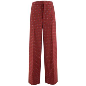 Etro, Dames, Broeken, Rood, Maat: XS Wol,