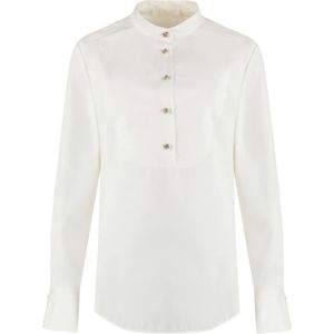 Chloé, Dames, Blouses & Shirts, Beige, Maat: XS Katoen,
