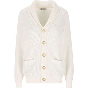 Brunello Cucinelli, Heren, Truien, Beige, Maat: 2XL Katoen,