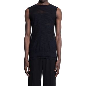 Halos, Heren, Tops, Zwart, Maat: L Katoen,