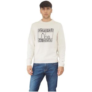 Sun68, Heren, Truien, Wit, Maat: M Wol,