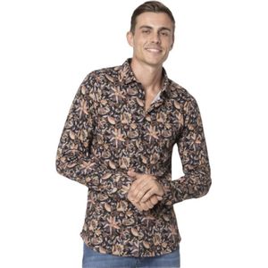 Desoto, Heren, Overhemden, Zwart, Maat: L Katoen,