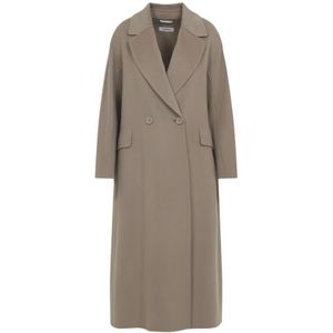 Max Mara, Dames, Mantels, Beige, Maat: XS Wol,