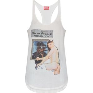 Diesel, unisex, Tops, Wit, Maat: L