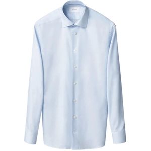 Eton, Heren, Overhemden, Blauw, Maat: M Katoen,