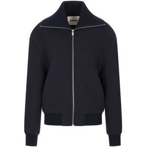 Jil Sander, Dames, Truien, Blauw, Maat: S Wol,