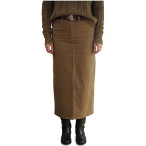 Ralph Lauren, Dames, Rokken, Beige, Maat: M Denim,