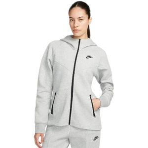 Nike Dames Fleece Hoodie met Tech , Gray , Dames , Maat: L