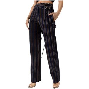 Tory Burch, Dames, Broeken, Bruin, Maat: S Katoen,