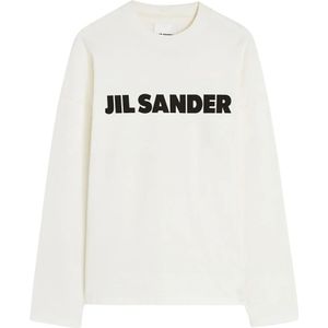 Jil Sander, Heren, Tops, Wit, Maat: L Katoen,