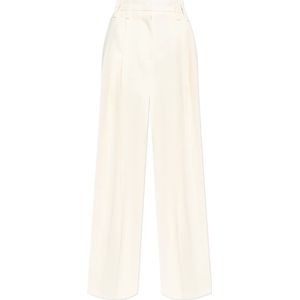 Jil Sander, Dames, Broeken, Beige, Maat: XS Zijde,