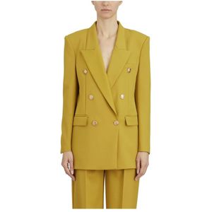 Elisabetta Franchi, Dames, Jassen, Geel, Maat: XS Wol,