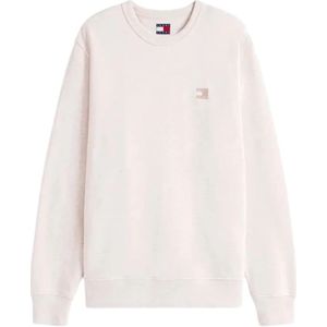 Tommy Jeans - Badge Regular Fit Sweatshirt - Grijs - 100% Gerecycled Katoen